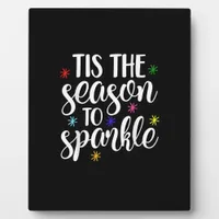 Tis Season To Sparkle Retro Classic Plaque