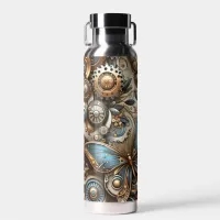 Vintage Steampunk Butterflies  Water Bottle