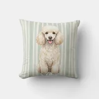Watercolor Standard Poodle Pillow Decorative Cover