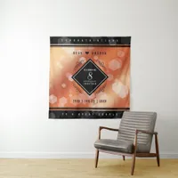 Elegant 8th Bronze Wedding Anniversary Tapestry