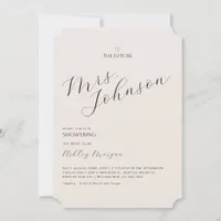 Minimal Modern Bridal Shower | The Future Mrs. Invitation