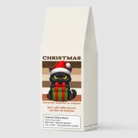 Because Murder Is Wrong Funny Cat Retro Christmas Roasted Coffee