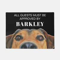 All Guests Must Be Approved, Cute Dog | Pet Photo  Doormat