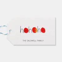 Cute Red & Black Ho Ho Ho Gift Tags