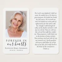 Standard Forever in Our Hearts Memorial Card