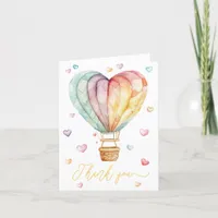 Watercolor Balloon Baby Shower Thank You Card