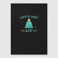 Let's Get Lit Funny Drunk Drinking Christmas Tree 