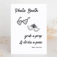 Photo Booth Prop Modern Minimalist Wedding Sign 
