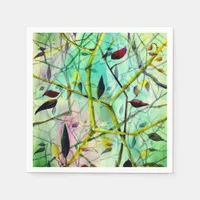 Art Deco pattern - green abstract tiles Napkins