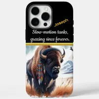 Buffalo Grazing in Mountain Valley iPhone 16 Pro Max Case