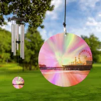 Santa Monica Pier Pink Explosion Wind Chime