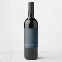 Simple Minimalist Elegant Understated Text Wedding Wine Label