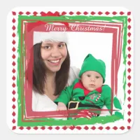 Merry Christmas Family Photo Stickers