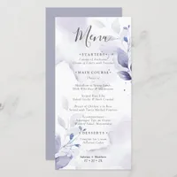 Rustic Watercolor Plum Purple Menu