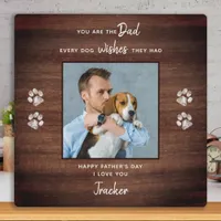 Personalized Dog Dad Pet Photo Father's Day Plaque