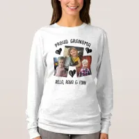 Proud Grandma | Personalized Photos and Names T-Shirt