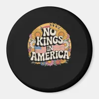 No Kings In America Patriotic Vintage Graphic Look Magnet