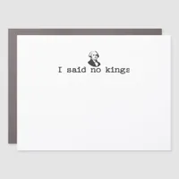 No Kings In America Bold Casual Car Magnet