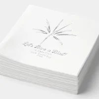 Silver Fireworks New Year's Eve Party Foil Napkins