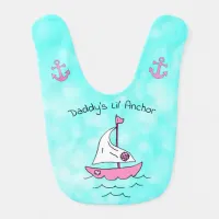 Personalized Lil' Anchor Baby Girl's Bib