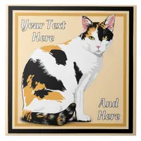 Calico Cat Personalized Ceramic Tile