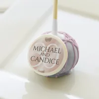 Elegant 30th Pearl Wedding Anniversary Celebration Cake Pops