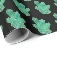 Green Crystals Pattern Wrapping Paper