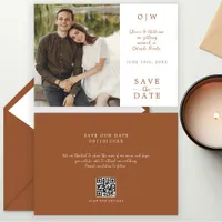 Terracotta QR Photo Save the Date
