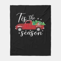 Fun Christmas Tis The Season Holiday Fleece Blanket