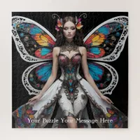 Floral White Muse of the Enchanted Garden Jigsaw Puzzle
