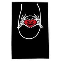Skeleton Hands A Heart Spooky Halloween Medium Gift Bag