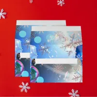 Winter Wonderland Snowflakes Lights And Bubbles Envelope