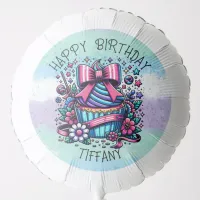 Birthday Cupcake Whimsical Personalized Balloon