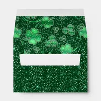 Glittering Shamrocks and Swirls ID289 Envelope