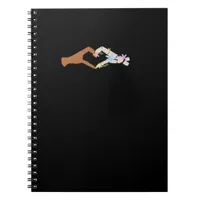 Skeleton Hands Heart Show Clean Graphic Mood Notebook