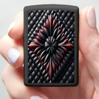 Black Red Diamond Tufted Legacy  Zippo Lighter