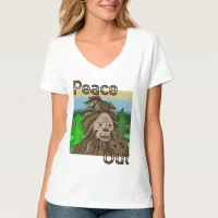 Peace Out Bigfoot Sasquatch T-Shirt