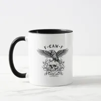 F-Caw-F Funny Crow Halloween Vintage Design Mug