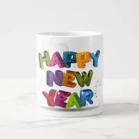 Fancy Happy New Year Text Specialty Mug