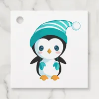 Cute Christmas Penguin Favor Tags