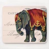 Vintage Circus Elephant Mouse Pad