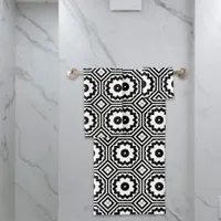 Modern Moroccan Motifs Geometric Pattern Bath Towel Set