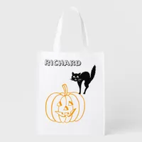 Polyester Bag - Pumpkin and Cat