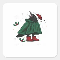 Merry F Caw F Funny Graphic Style Square Sticker