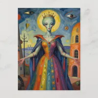 Alien Queen Surreal  Postcard