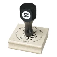 Script Magical Holiday Season Return Name Address  Rubber Stamp