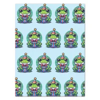 Cute Personalized Frog Themed Birthday Tissue Paper
