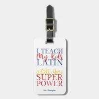 Classical Christian Homeschool Education Latin Luggage Tag