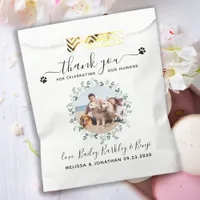 Eucalyptus Custom Dog Photo Thank You Pet Wedding Favor Bag