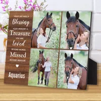 Rustic Equestrian Keepsake Horse Memorial Plaque